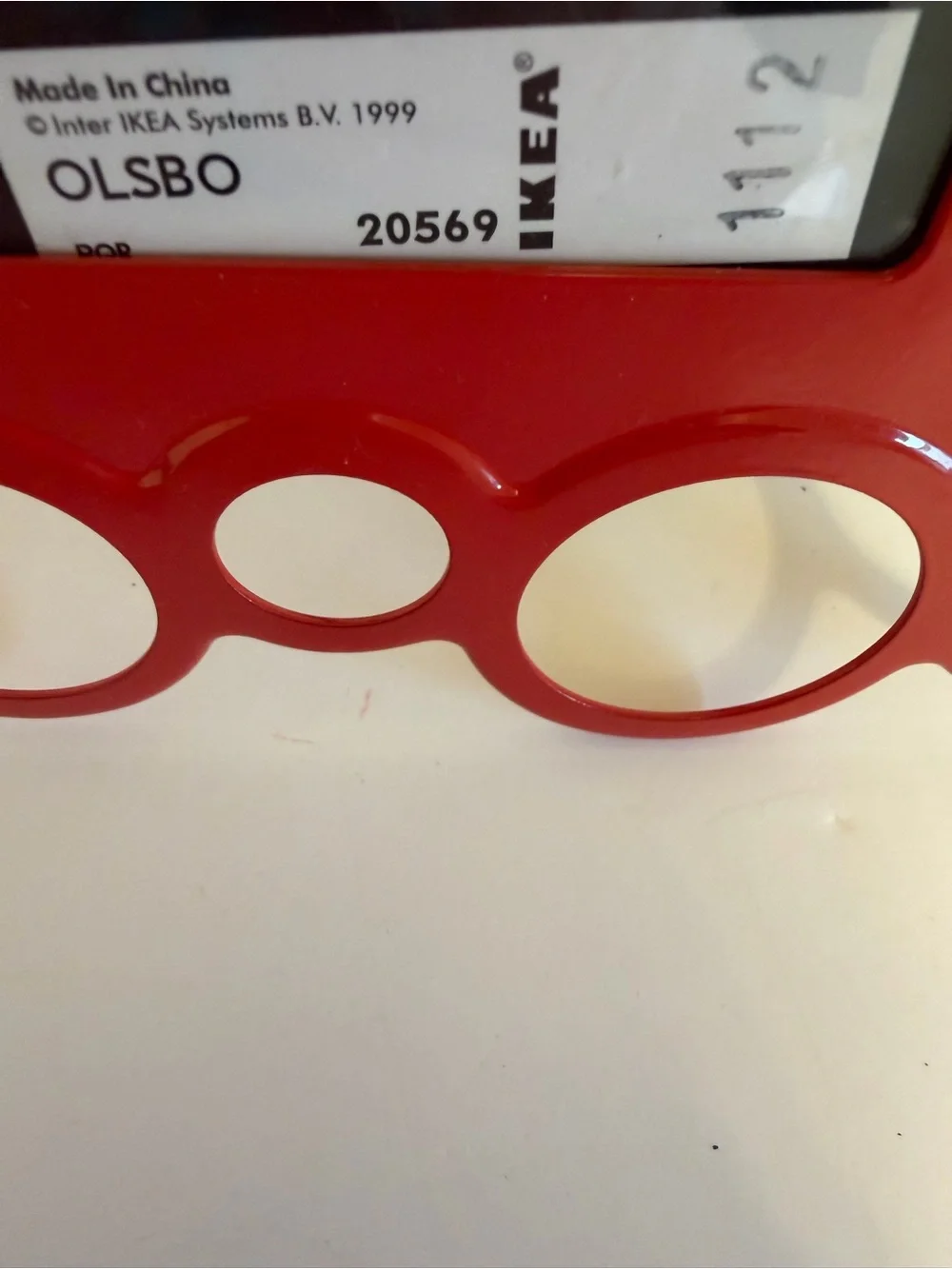 Vintage 90s IKEA Olsbo Red Bubble Frame | Retro Y2K Postmodern Memphis Style